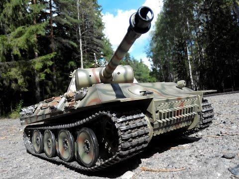 Обзор танка Taigen Panther Pro, заправка масла, стрельба, проходимость
