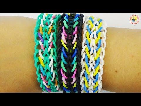 Браслет крючком из резинок Rainbow Loom - Легкий, простой и красивый!