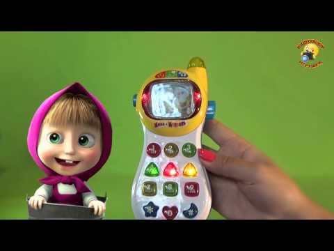 Телефон интерактивный детский Маша и Медведь / Mobile Phone For Kids Masha