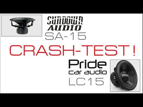 Sundown Audio SA-15 Vs Pride LC-15   краштест (crash-test)