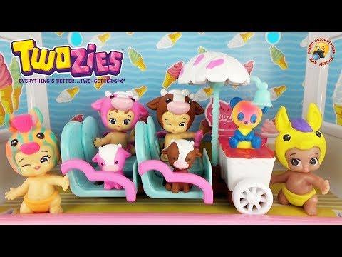 ТУЗИС Игровой набор Тележка с мороженным Мультик с пупсиками Обзор игрушек Pet Baby TWOZIES