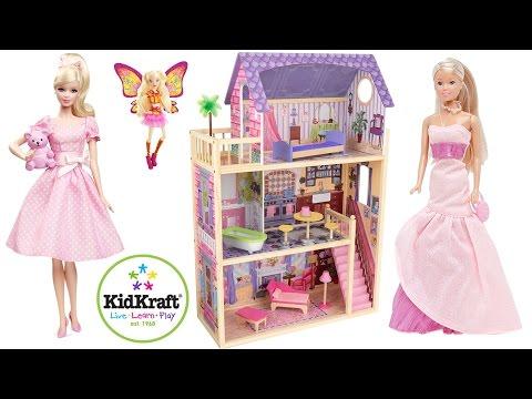 Домик для кукол Трехэтажный с мебелью Играем куклами Игровой набор Kidkraft Kayla Dollhouse