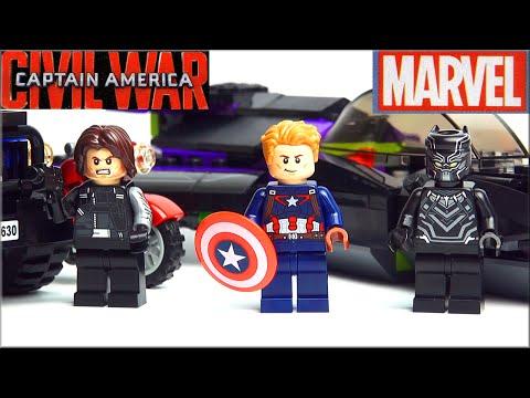 LEGO Marvel Super Heroes Black Panther Pursuit 76047. Лего Супергерои Капитан Америка Обзор набора