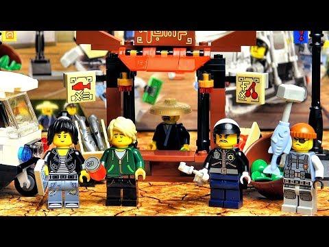 LEGO Ninjago Movie НИНДЗЯГО Сити Ограбление киоска 70607 Обзор