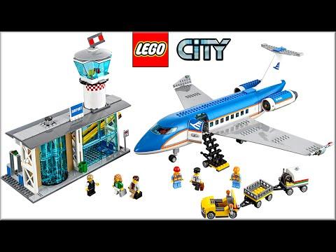 Лего Сити 60104 Аэропорт Пассажирский Терминал и Самолёт. Обзор Lego City Airport Passenger Terminal