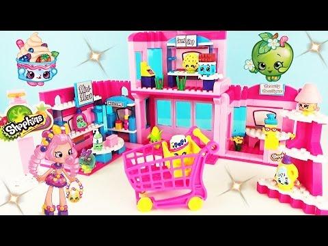 Шопкинс Супермаркет Конструктор! Игровой набор магазин! Собираем Играем Shopkins Kinstructions