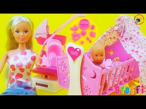 Кукла Штеффи с младенцем, познавательный обзор мультфильм для девочек / Play Set For Kids, Baby Doll