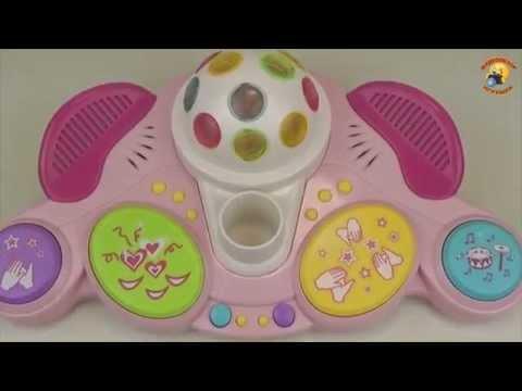 Детский микрофон с диско шаром. Игрушка для девочек / Children's Microphone With Disco Ball