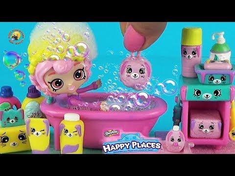 Ванная комната Петкинс и кукла Мебель для дома ШОПКИНС БОКС Игровой набор для девочек Happy Places